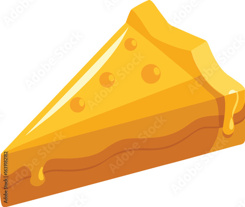 Sweet baklava slice with honey drizzle