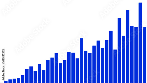 Free Download Blue bar graph growth chart diagram data analysis statistics report information infographic presentation visual aid - GFXLoad