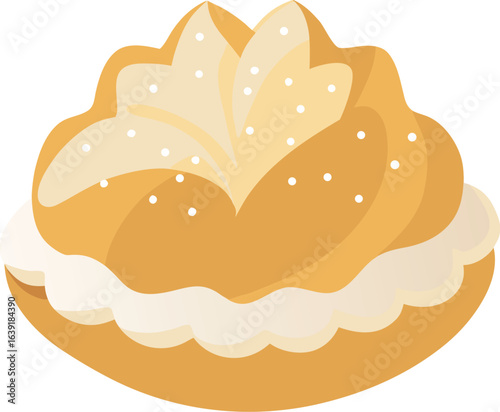 Delicious napoleon pastry with powdered sugar