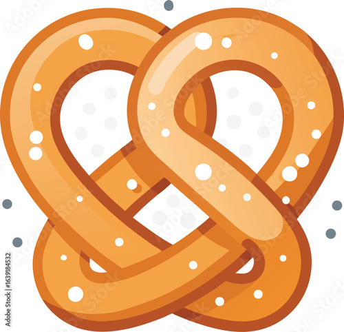 Pretzels with salt on a clean white background