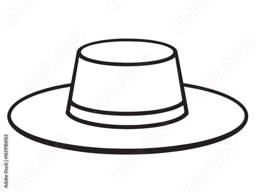 Minimalist headband icon in clean stylish line artwork