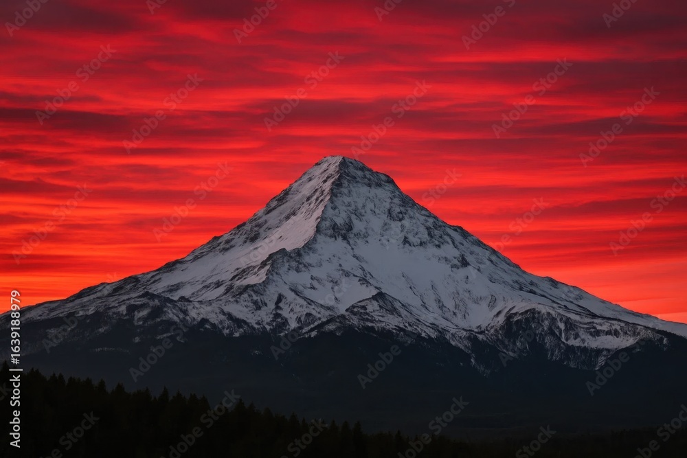 Fototapeta premium A Symphony of Red and White in Nature's Canvas