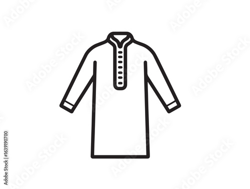 Elegant kurta attire illustration in minimal vector style