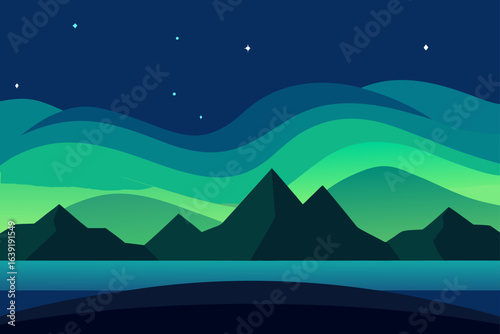 northern lights on the horizon