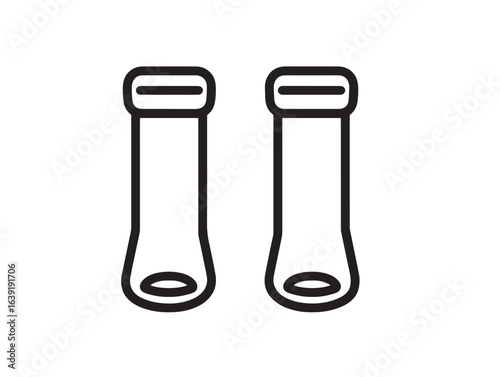 Modern leg warmers garment illustration in minimal vector art