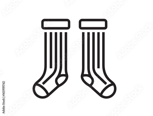 Warm cozy leg warmers design in clean vector style