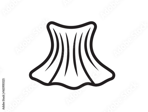 Flexible lycra fabric icon in minimal vector illustration