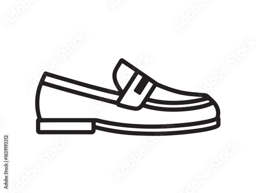 Stylish loafers shoes design in clean vector art