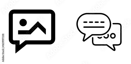 Message Icon for Communication, Chat, and Online Conversations