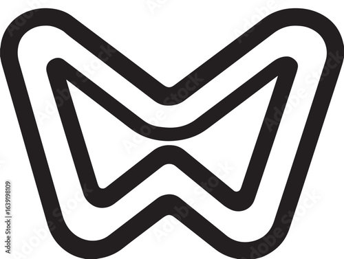 Minimal neoprene pattern icon in sleek clean vector line drawing