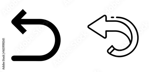 Undo Icon Reverse and Back Action