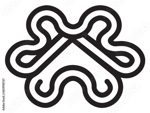 Modern nylon material icon in sleek minimal vector artwork