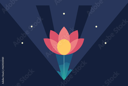 blooming light in the void