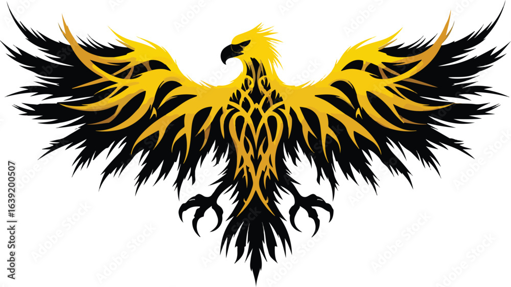 Obraz premium Eagle graphic design black and gold