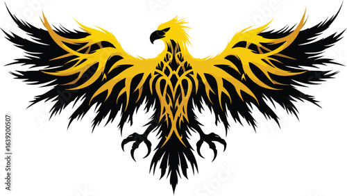 Eagle graphic design black and gold