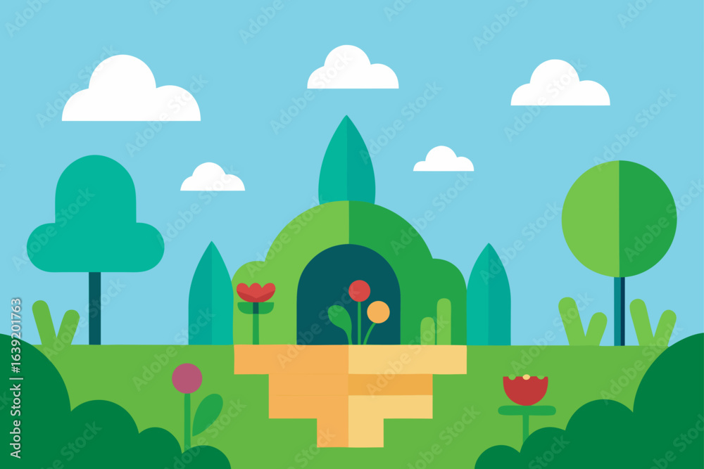 Fototapeta premium the sky s hidden garden