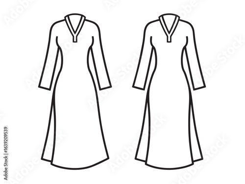 Elegant salwar kameez icon in clean vector style