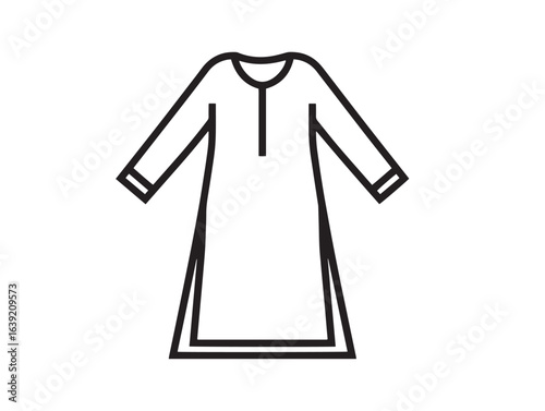 Stylish ethnic salwar kameez dress in modern vector art