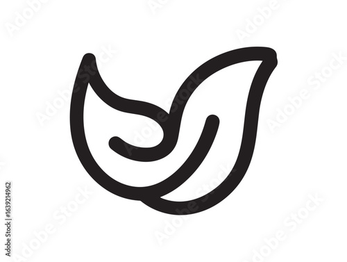Soft suede fabric texture icon in stylish minimal vector outline