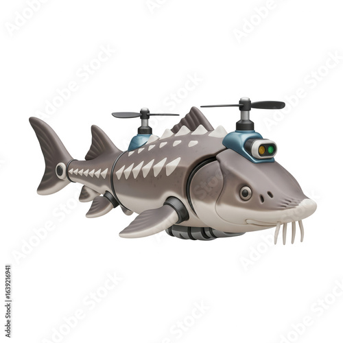 Wallpaper Mural Futuristic Sturgeons Hybrid Machines On Transparent Background For Creative Imagination Ideas Torontodigital.ca