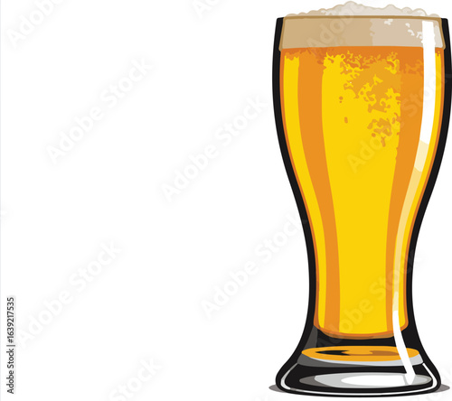 Glass of beer illustration