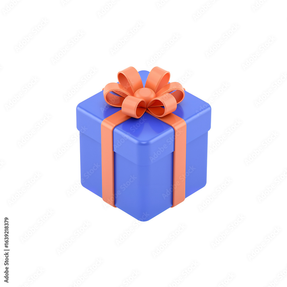 Obraz premium Isolated meticulously rendered gift box presenting a present for special occasions