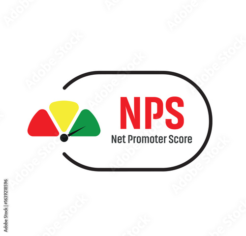 Net promoter score text on white background	