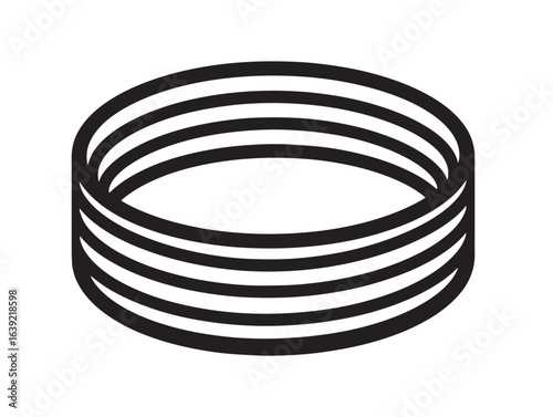 Stylish toe ring accessory in elegant flat vector drawing