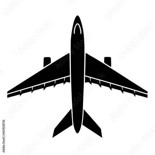 vector illustration of a jet airplane
