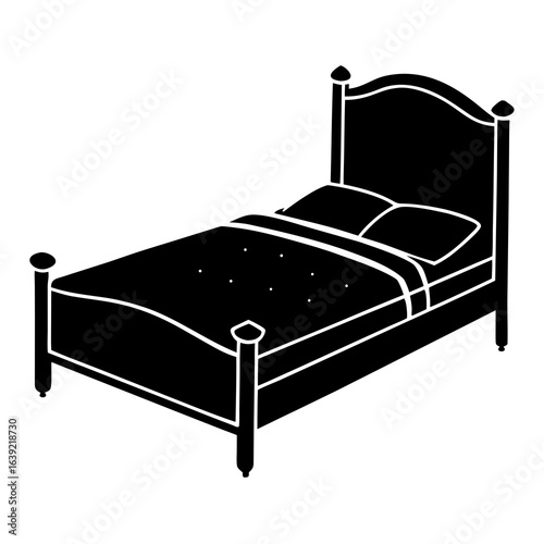 bed in a hotel