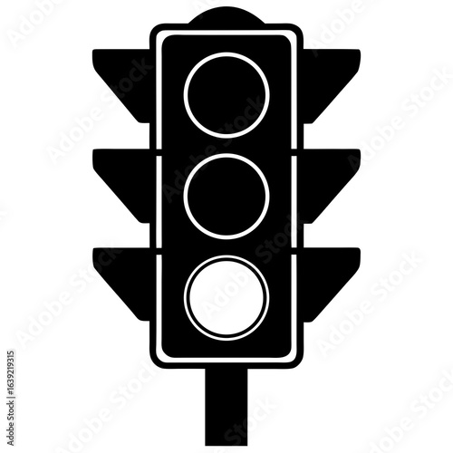 traffic light on a white background