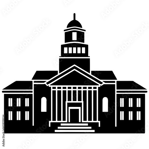 church silhouette vector