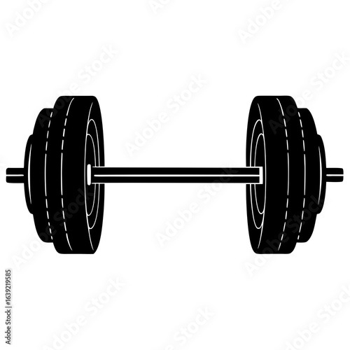 dumbbell isolated on white