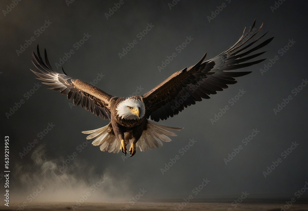 Obraz premium Portrait of an eagle in flight