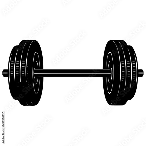 dumbbell isolated on white