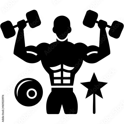 man lifting dumbbell
