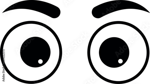 Cartoon eyes with wide pupils expressive