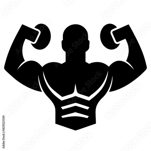 illustration of a man lifting weights