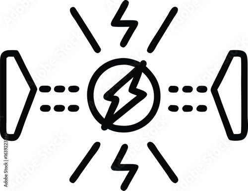 Electrical Power Transmission and Distribution Network Symbol
