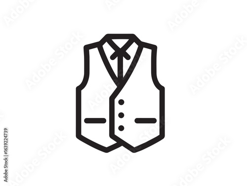 Elegant waistcoat design in flat clean vector illustration