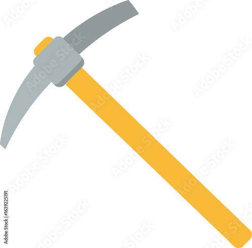Yellow pickaxe tool