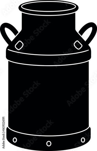Vintage milk can silhouette