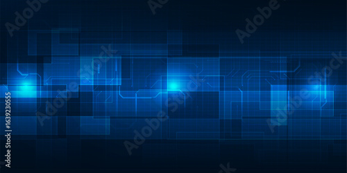 Abstract futuristic technology background with hi tech digital circuit network.Vector illustrations.