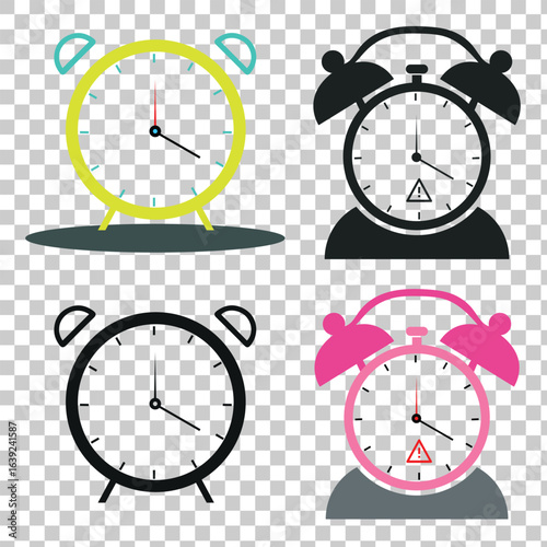 Alarm Clock Vector Icon,