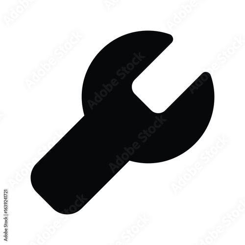 Solid tool icon for equipment, utility, or settings