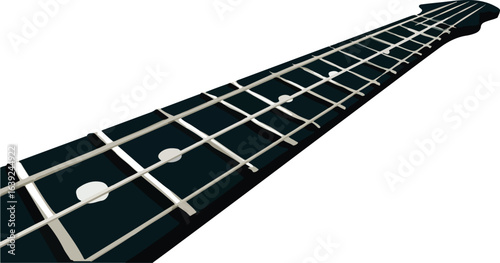 Guitar fretboard close up image