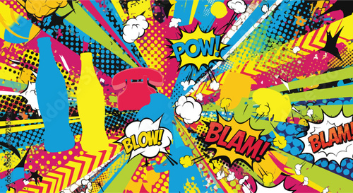 abstract colorful and pop background