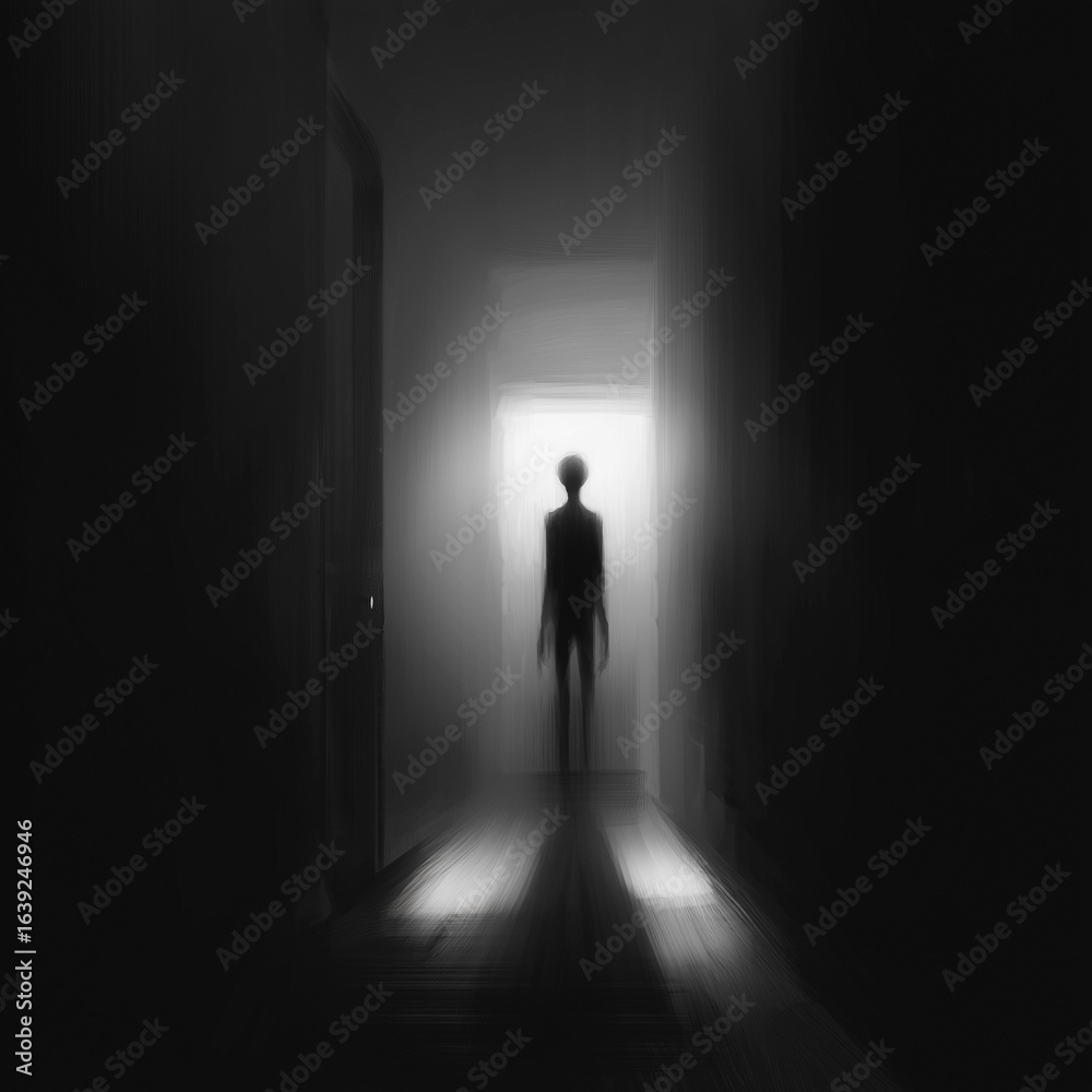 Obraz premium a shadowy humanoid f