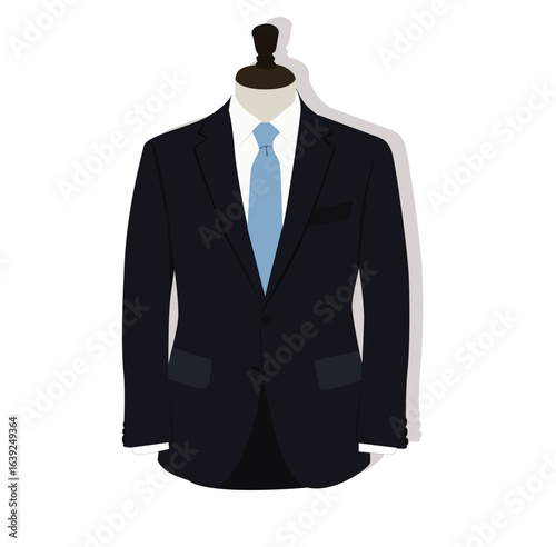 man suit. black suit with blue tie