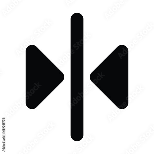 Solid reflect icon to mirror, flip, or reverse objects